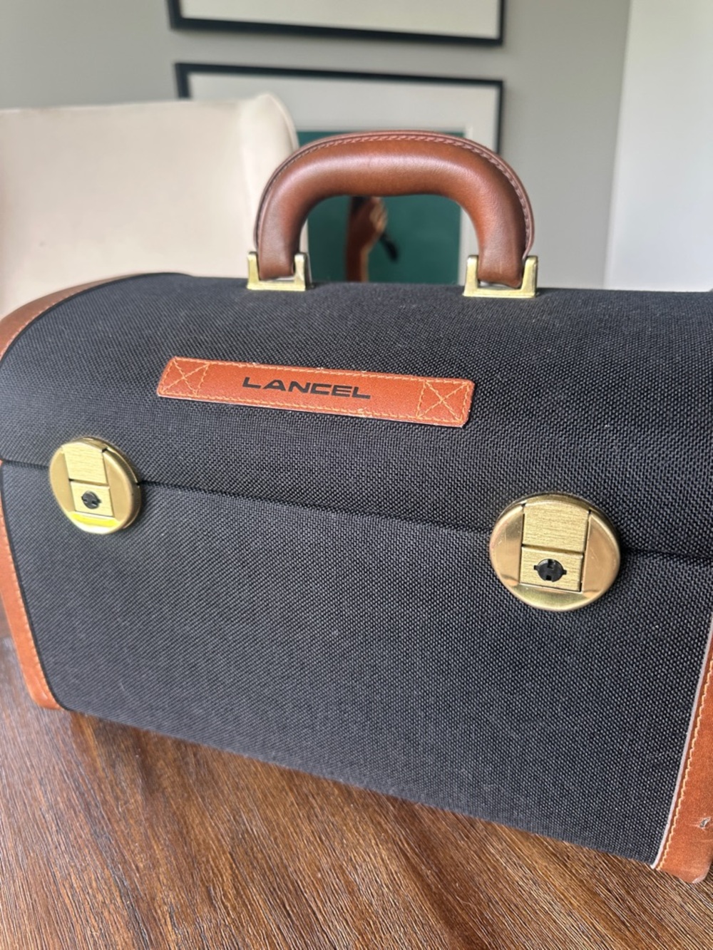 Vintage Lancel Weekender Case